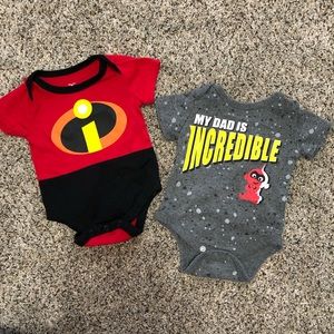 Disney Pixar Incredibles onesie set Newborn